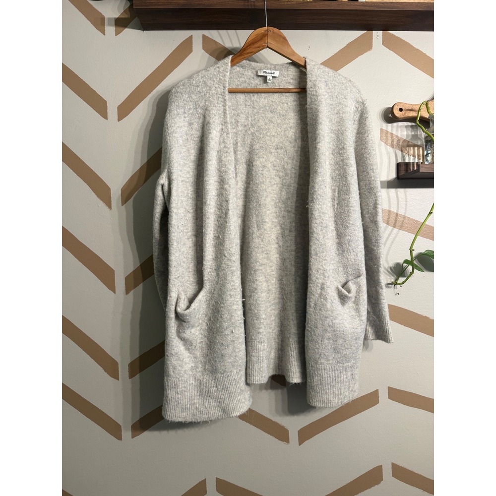Madewell Cardigan Sweater Womens Size Small Grey Merino Wool Alpaca Kent E0185